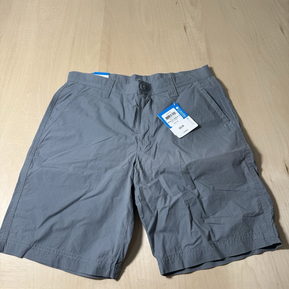 NEW Columbia Men's Washed Out Shorts Size 32 Blue/Grey 10" Inseam